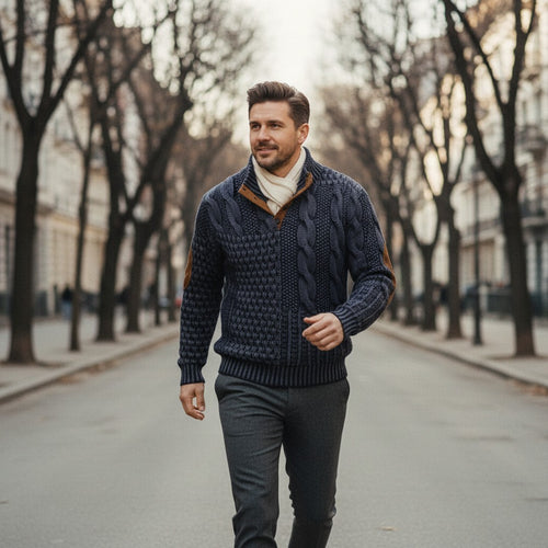 Elias | Men's Relaxed Crew Neck Winter Sweater