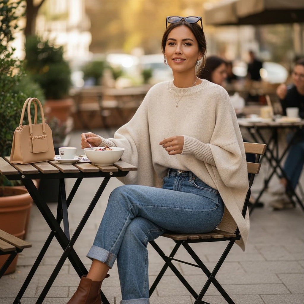 Isla | Women's Relaxed Oversized Drape Knit Sweater