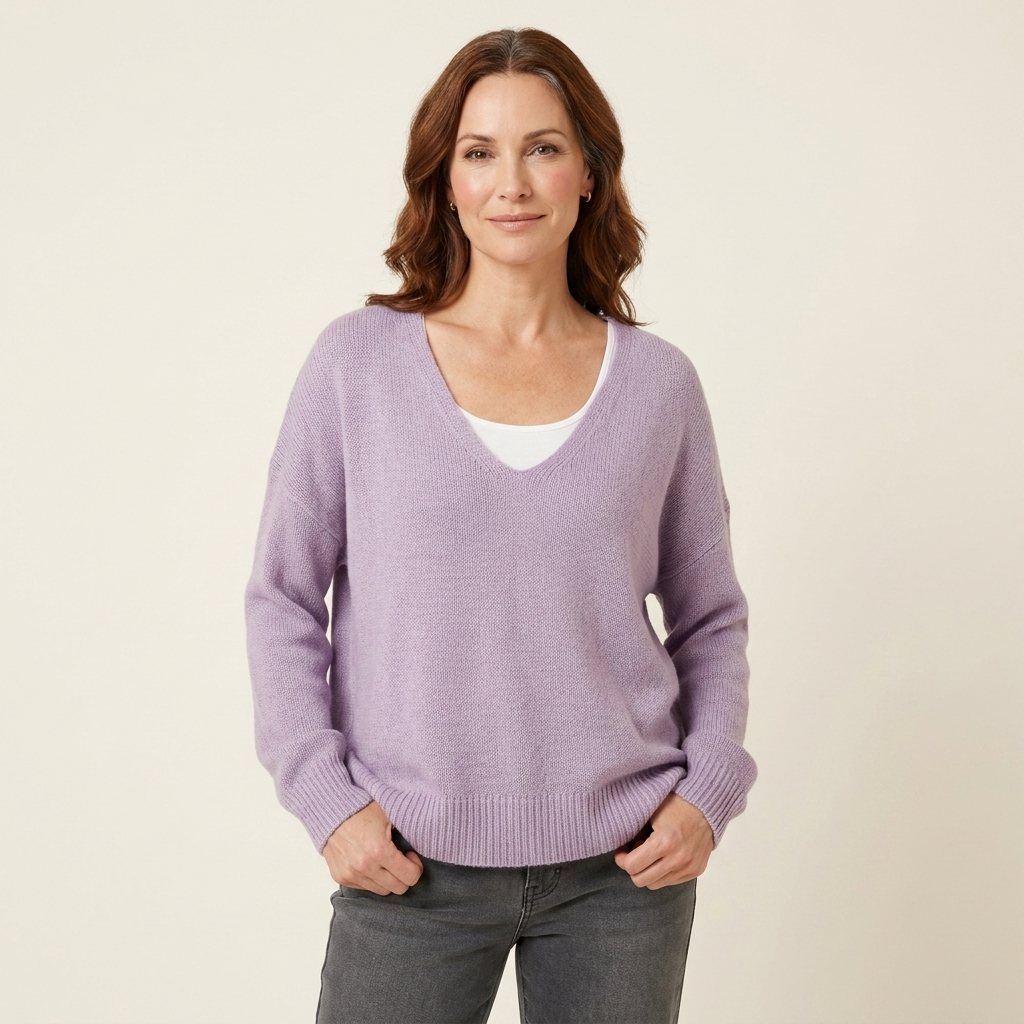 Anna | Oversized V-Neck Jumper