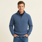 Joel | Men's Quarter Zip Long Sleeve Knit Sweater