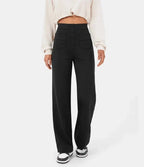 Nadia | Women's High-Waist Wide-Leg Trousers with Button Front