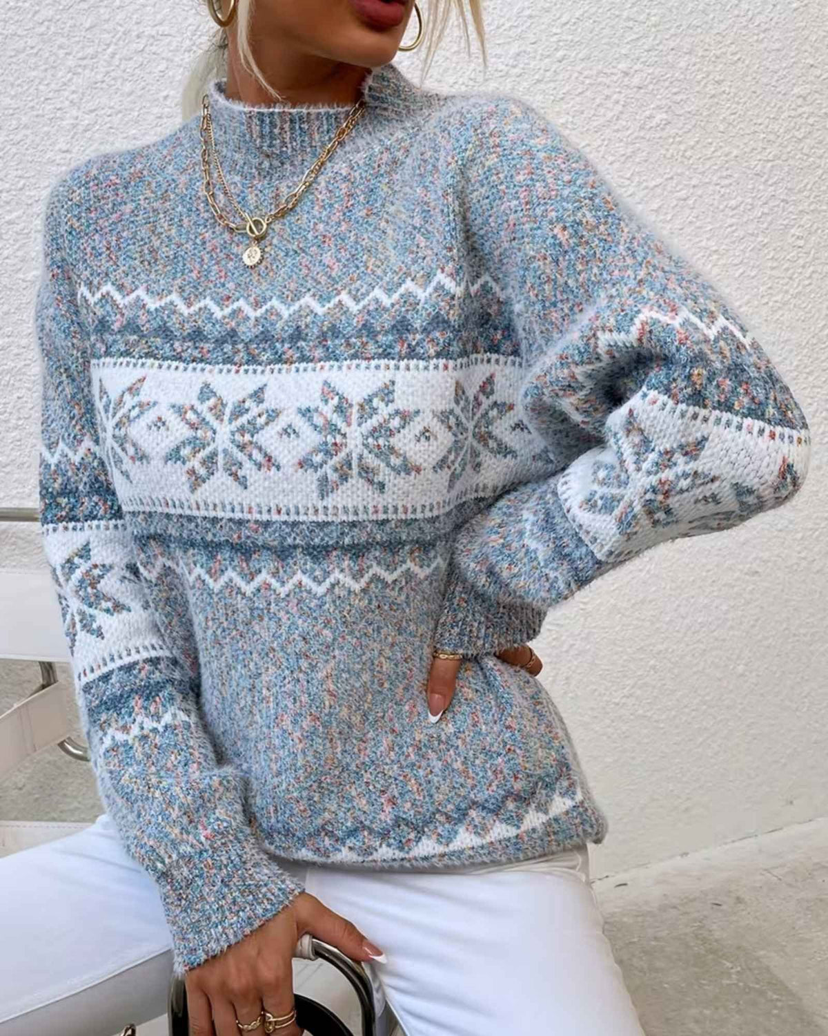 Pippa | Women's Nordic Pattern Knit Sweater