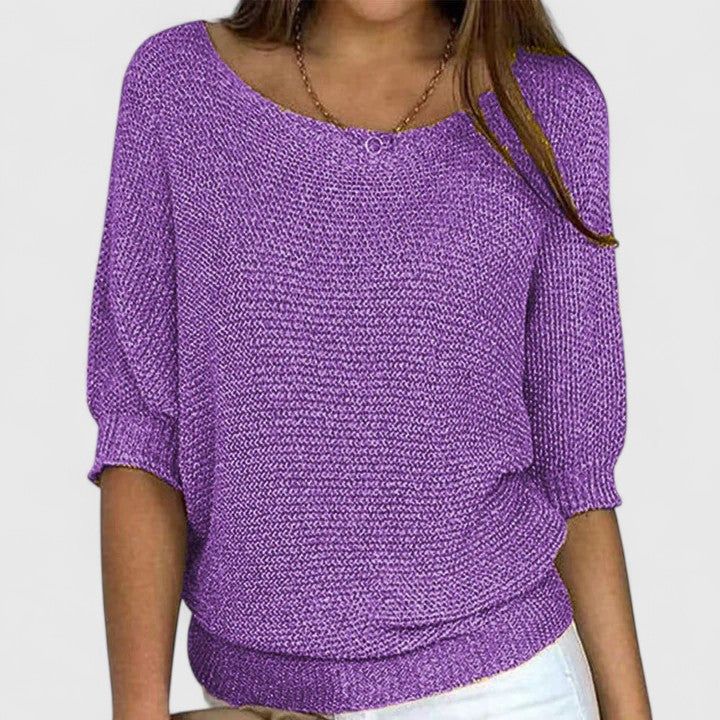 Estelle | Women's Relaxed-Fit V-Neck Knit Pullover