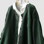 Sanne | Women's Cardigan V-Neck Chest Pocket Knit
