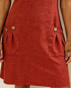 Katja | Women's A-Line Short Sleeve Midi Dress