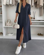 Luna | Women's Button Front Shirt Dress – Weekend Casual