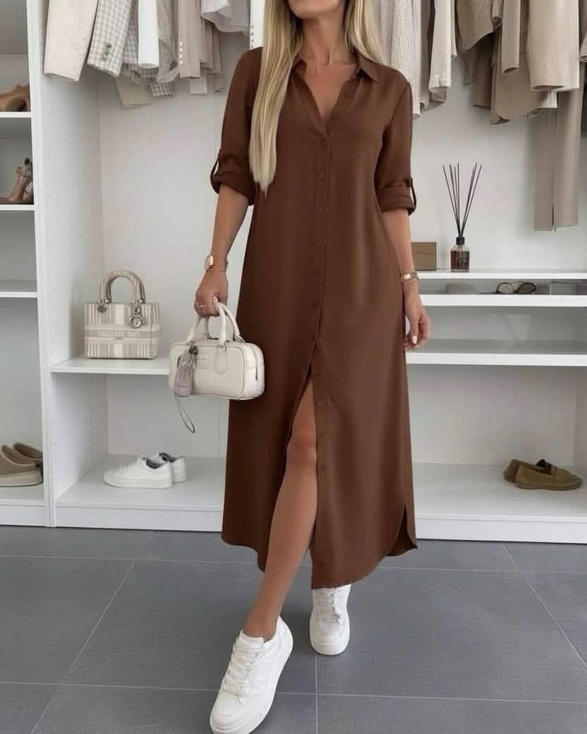 Luna | Women's Button Front Shirt Dress – Weekend Casual