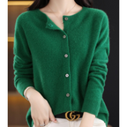 Noor | Women's Button Front V-Neck Cardigan – Winter Layering