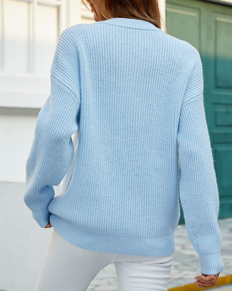 Pearl | Women's Round Neck Relaxed-Fit Sweater