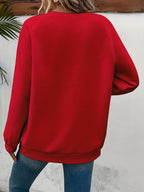 Paulien | Women's Heart-Print Crew Neck Sweater