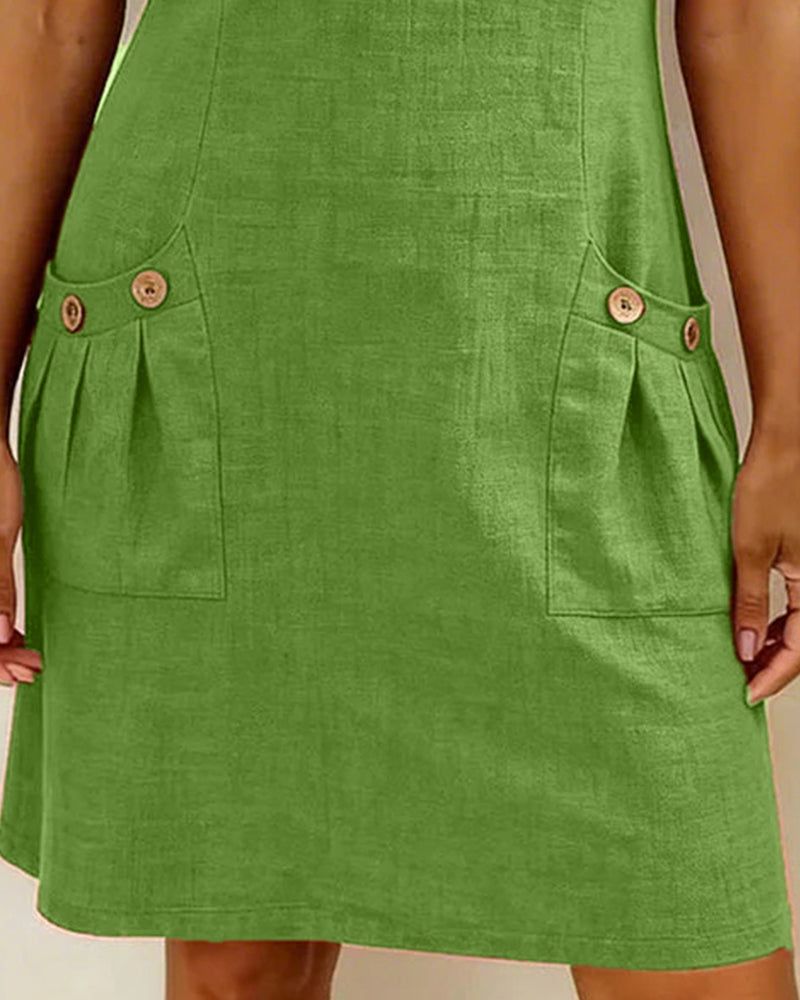 Katja | Women's A-Line Short Sleeve Midi Dress