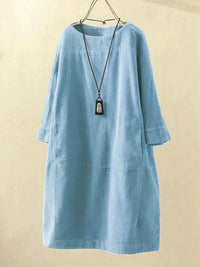 Maeve | Women's Textured Long Sleeve Midi Dress