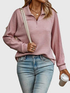 Quinn | Women's Half-Zip Turtleneck Sweater