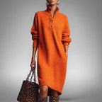 Harriet | Women's Knit Polo Midi Dress