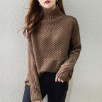 Rosalie | Women's Turtleneck Cable Knit Jumper