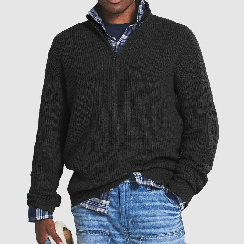 Marcus | Men's Zip Collar Classic Sweater