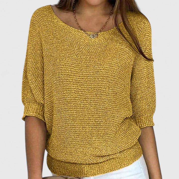 Estelle | Women's Relaxed-Fit V-Neck Knit Pullover