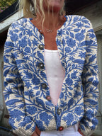 Stine | Women's Vintage Floral Button-Front Cardigan
