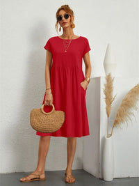 Emilie | Women's Short Sleeve A-Line Pocket Dress