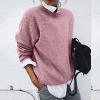 Oona | Women's Relaxed-Fit Crew Neck Sweater – Winter Layering