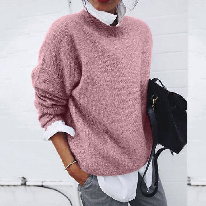 Oona | Women's Relaxed-Fit Crew Neck Sweater – Winter Layering