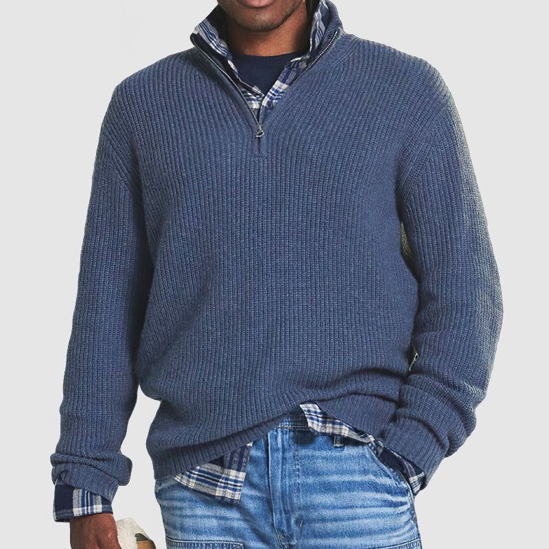 Marcus | Men's Zip Collar Classic Sweater