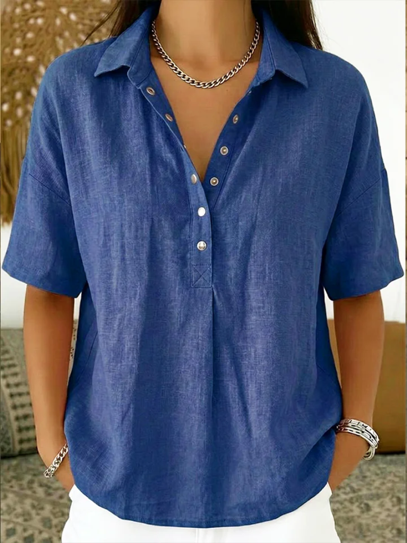 Juniper | Women's Relaxed-Fit Button Front Collar Shirt