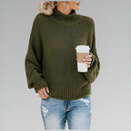 Everly | Women's Relaxed Mock Turtleneck Knit Sweater