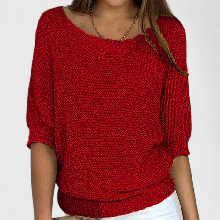 Estelle | Women's Relaxed-Fit V-Neck Knit Pullover