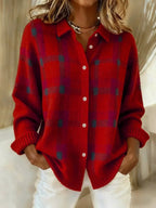 Sofie | Women's Button-Front Long Sleeve Knit Shirt