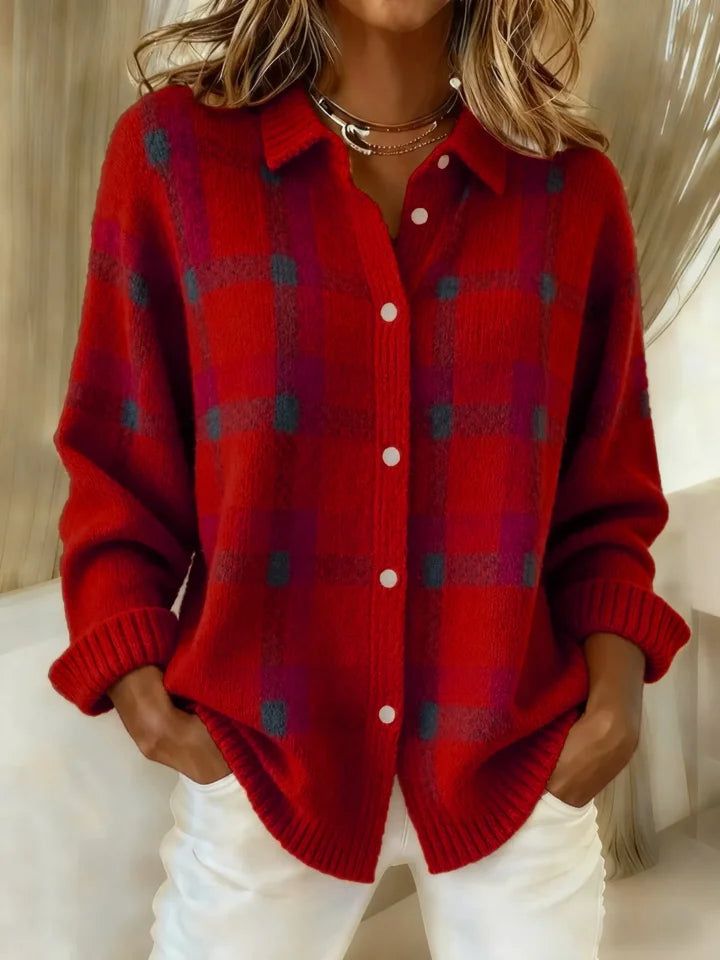 Sofie | Women's Button-Front Long Sleeve Knit Shirt