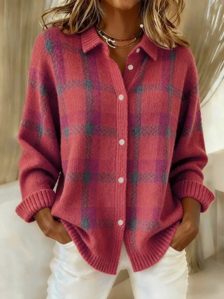 Sofie | Women's Button-Front Long Sleeve Knit Shirt