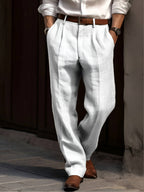 Selma | Men's Pleated Wide Leg Trousers