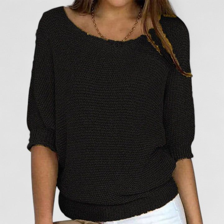 Estelle | Women's Relaxed-Fit V-Neck Knit Pullover