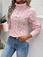 Reneé | Women's Turtleneck Ribbed Slim-Fit Sweater