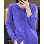Noor | Women's Button Front V-Neck Cardigan – Winter Layering