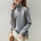 Rosalie | Women's Turtleneck Cable Knit Jumper
