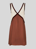 Imara | Women's Plunging Back Contrast Mini Dress