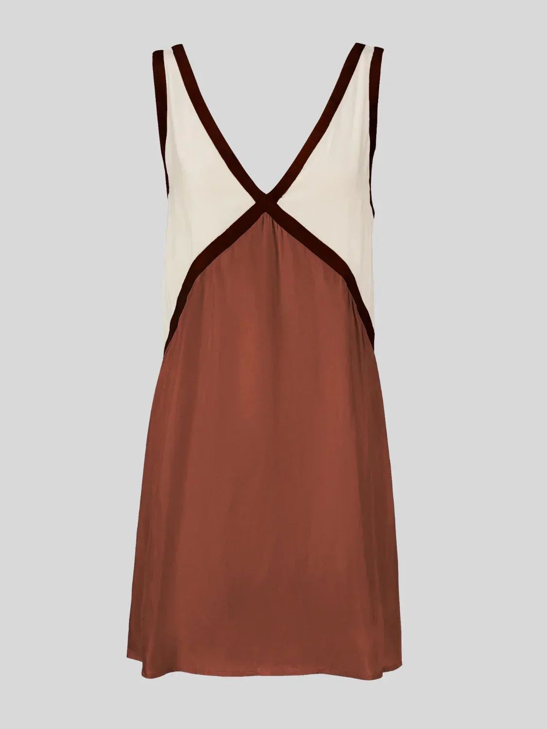 Imara | Women's Plunging Back Contrast Mini Dress