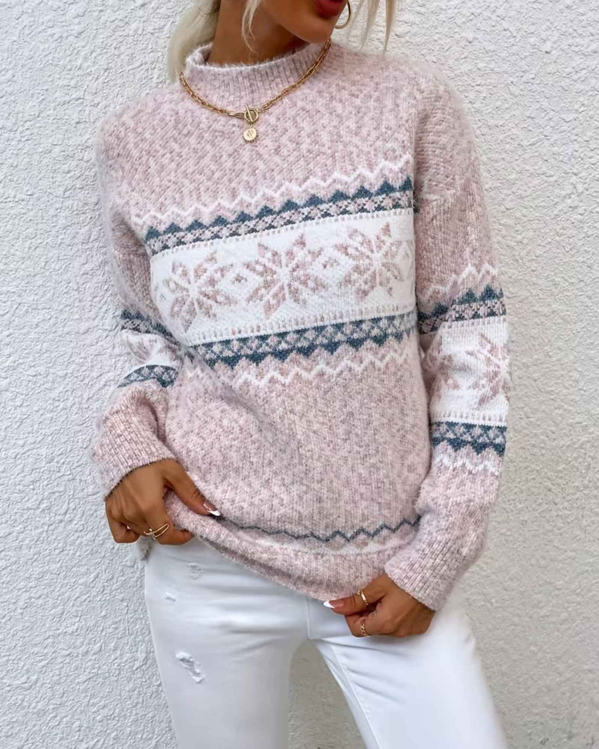 Pippa | Women's Nordic Pattern Knit Sweater