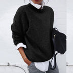 Oona | Women's Relaxed-Fit Crew Neck Sweater – Winter Layering