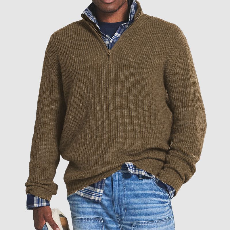 Marcus | Men's Zip Collar Classic Sweater