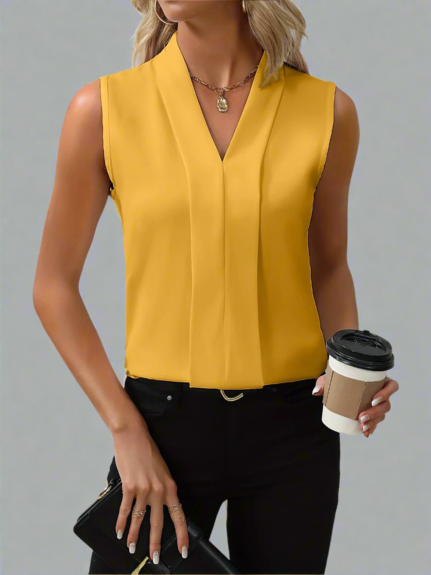 Bente | Women's V-Neck Sleeveless Blouse