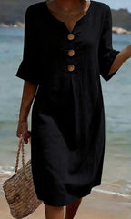 Kaia | Women's V-Neck Ruffle Sleeve Midi Dress