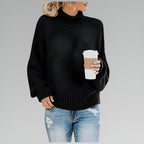 Everly | Women's Relaxed Mock Turtleneck Knit Sweater