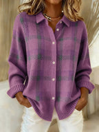 Sofie | Women's Button-Front Long Sleeve Knit Shirt