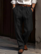 Selma | Men's Pleated Wide Leg Trousers