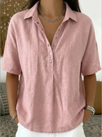 Juniper | Women's Relaxed-Fit Button Front Collar Shirt