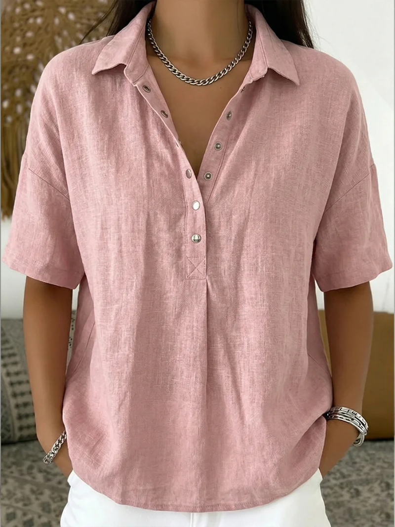 Juniper | Women's Relaxed-Fit Button Front Collar Shirt