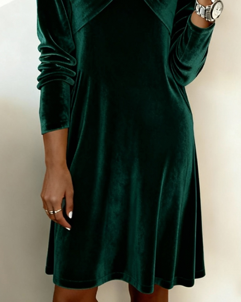 Liv | Women's Relaxed-Fit Cowl Neck Midi Dress – Evening